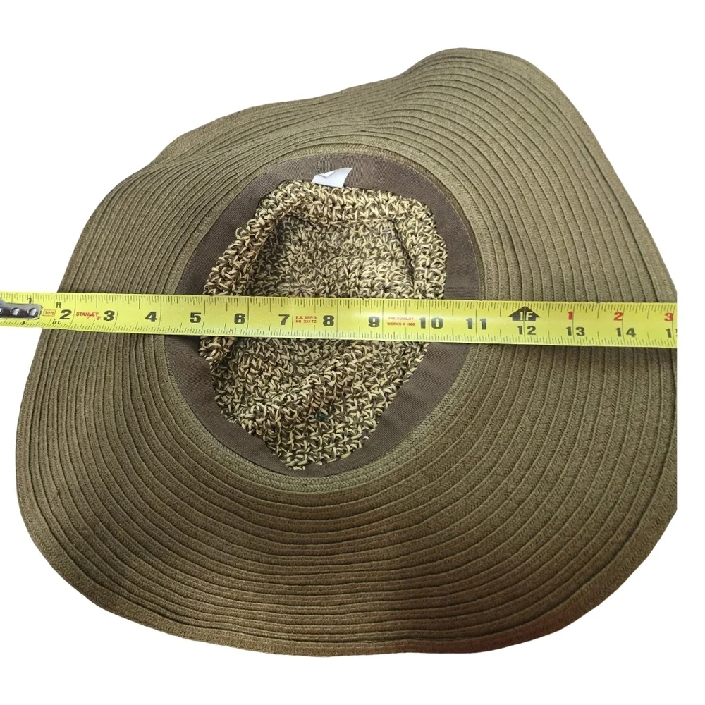 Straw Raffia Wide Brim Sun Resortwear  Beach Foldable Packable Travel Hat